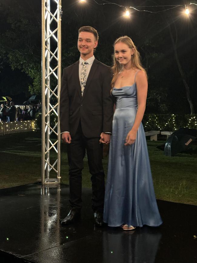 Jack Murray and Kate Nicholson arrive at the formal.