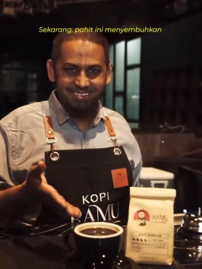 Bali bombmaker Umar Patek launches a business in Indonesia working as a barista. Picture: Instagram