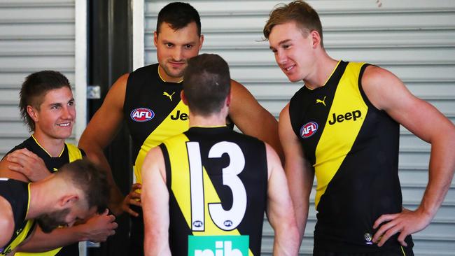 Tom Lynch is part of a captive audience to Jack Higgins’ musings. Picture: Getty Images