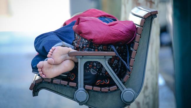 NCA NEWSWIRE BRISBANE AUSTRALIA 18/09/2023A generic photo of a homeless person rough sleepingPicture: Glenn Campbell/NcaNewsWire