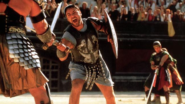 Nigel Farage is now Maximus Decimus Meridius. Picture: AAP.