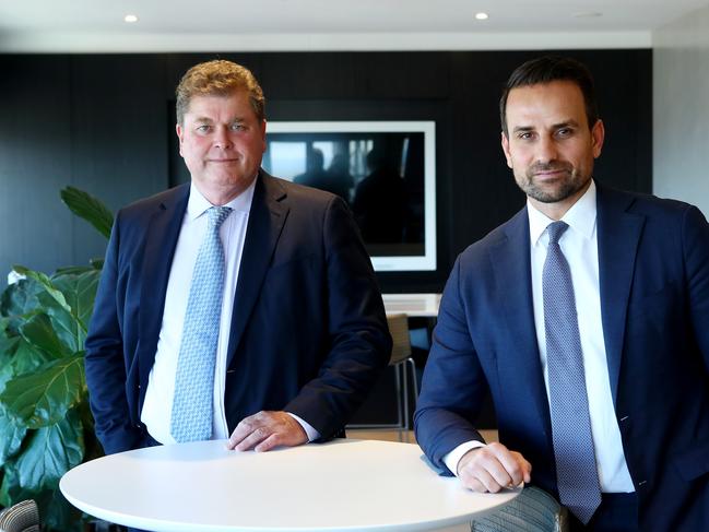 14/11/2017: (L-R) Centuria Capital Group CEO John McBain and CEO, Unlisted Property Funds Jason Huljich at the Centuria offices in North Sydney on Tuesday. Hollie Adams/The Australian