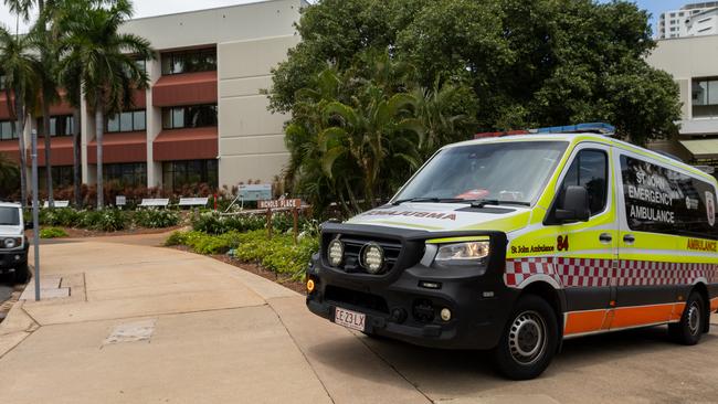 St John's Ambulance NT attended Darwin Local Court on Friday February 7 after a 19-year-old man became unwell while in the court cells. Picture: Pema Tamang Pakhrin