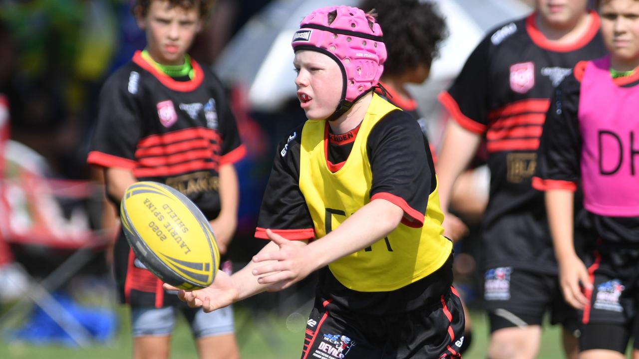 Teams play for Laurie Spina Shield at Brothers at Kirwan. Mackay Norths Decklan Logan. Picture: Evan Morgan