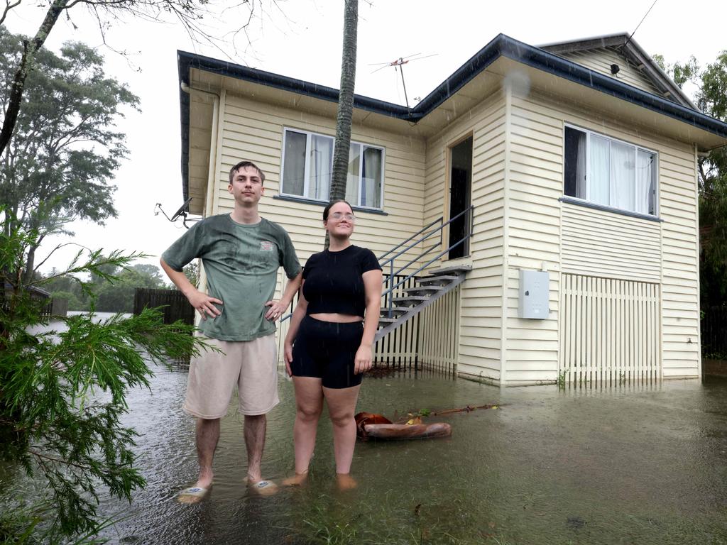 Hayden Edwards with Alara Saroglia, at home on Oxley Rd Oxley. Photo Steve Pohlner