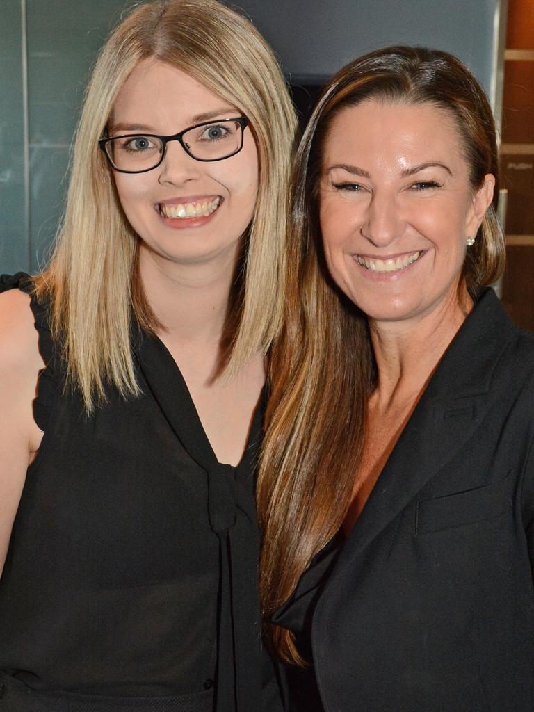 Courtney Cotter and Michelle Adams at Early Risers IWD breakfast at Sofitel Broadbeach. Picture: Regina King