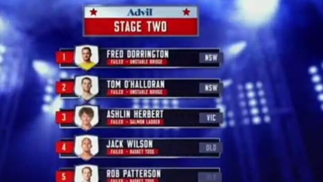 Ninja Warrior leaderboard Picture: Supplied / Nine