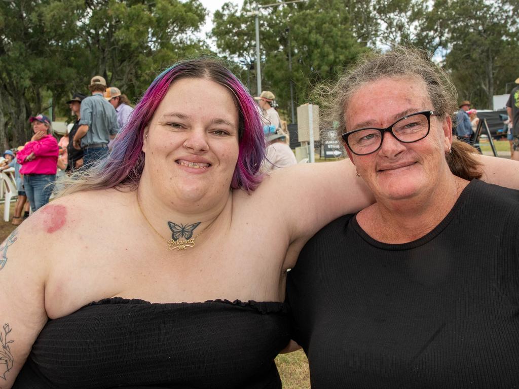 Brianna Williams (left) and Sandra Williams. Meatstock - Music, Barbecue and Camping Festival at Toowoomba Showgrounds.Friday March 8, 2024 Picture: Bev Lacey