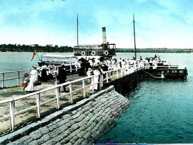 Ferry Rose at Sans Souci wharf Botany Bay between 1900 and 1910. Picture: City of Sydney Archives