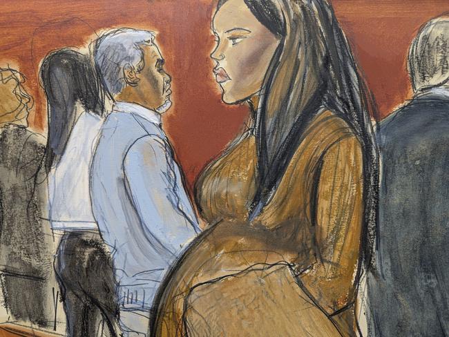 Cassie Ventura walks out of the courtroom past Sean Diddy Combs after testifying. PictureL Elizabeth Williams via AP