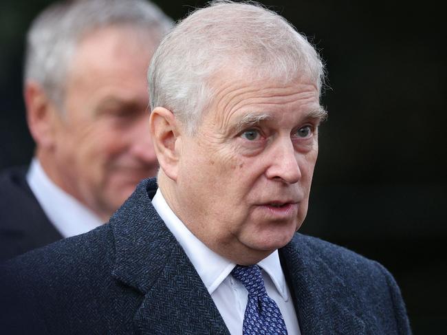 Britain's Prince Andrew, Duke of York leaves. Photo by Adrian DENNIS / AFP