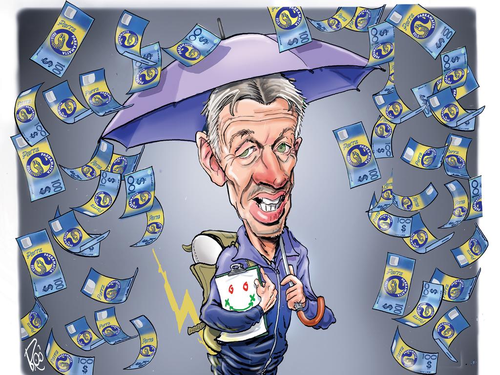 The Eels put a lot of money on the table to try and secure Craig Bellamy. Artwork: Scott 'Boo' Bailey