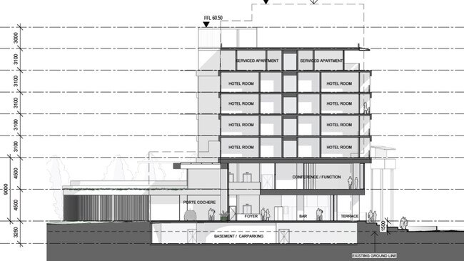 An architect’s plan of the development.