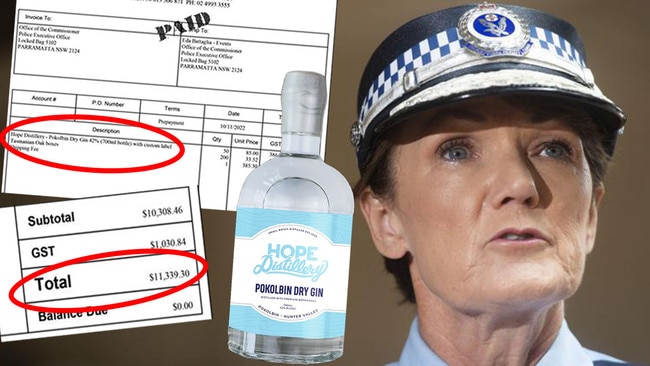 Police Commissioner Karen Webb is under scrutiny for her gifts of packaged gin. Pictures: News Corp/Supplied