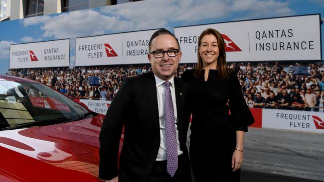 Qantas Group CEO Alan Joyce and Loyalty CEO Olivia Wirth. Picture: AAP