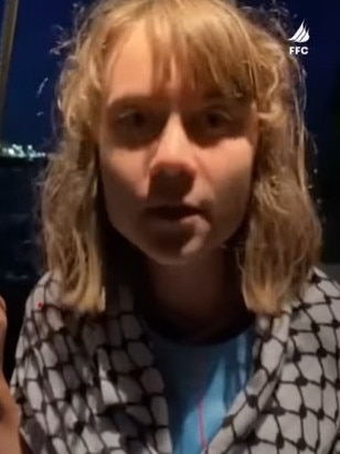 Greta Thunberg urged people to put pressure on the Swedish government to release her and the other protesters as soon as possible during a prerecorded video. Picture: https://www.instagram.com/gretathunberg/