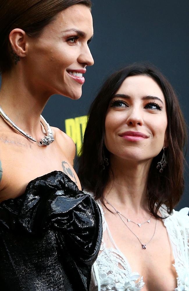 Ruby Rose and Jess Origliasso at the Australian Premiere of Pitch Perfect 3 last year. Picture: Lisa Maree Williams/Getty Images