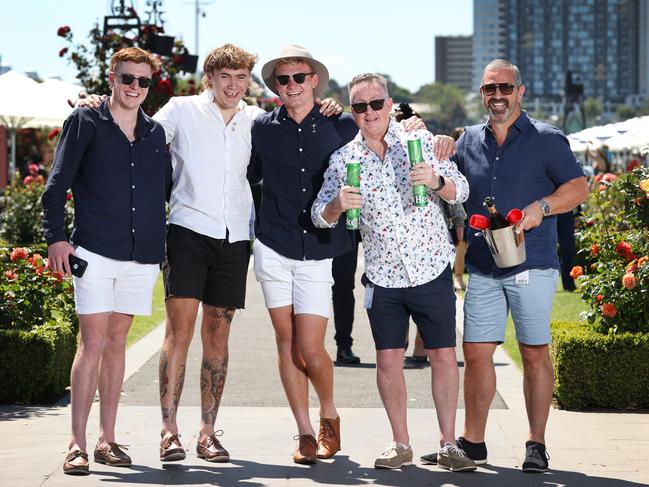 Lachey Ward, Jake Brady, Harry Dean, Adrian Buckley and Danny O’Leary dressed for the heat. Picture: David Caird