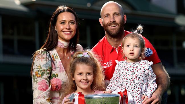 McVeigh with wife Clementine, daughters Lolita and Florence. Picture. Phil Hillyard