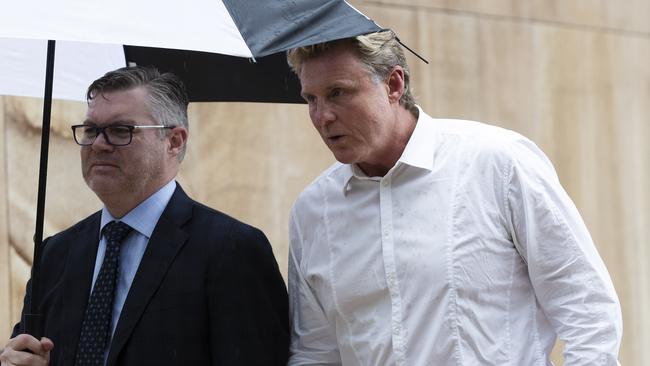 Former client of Goldsky Matthew Skene outside the Federal Court in Brisbane today. Picture: Attila Csaszar/AAP