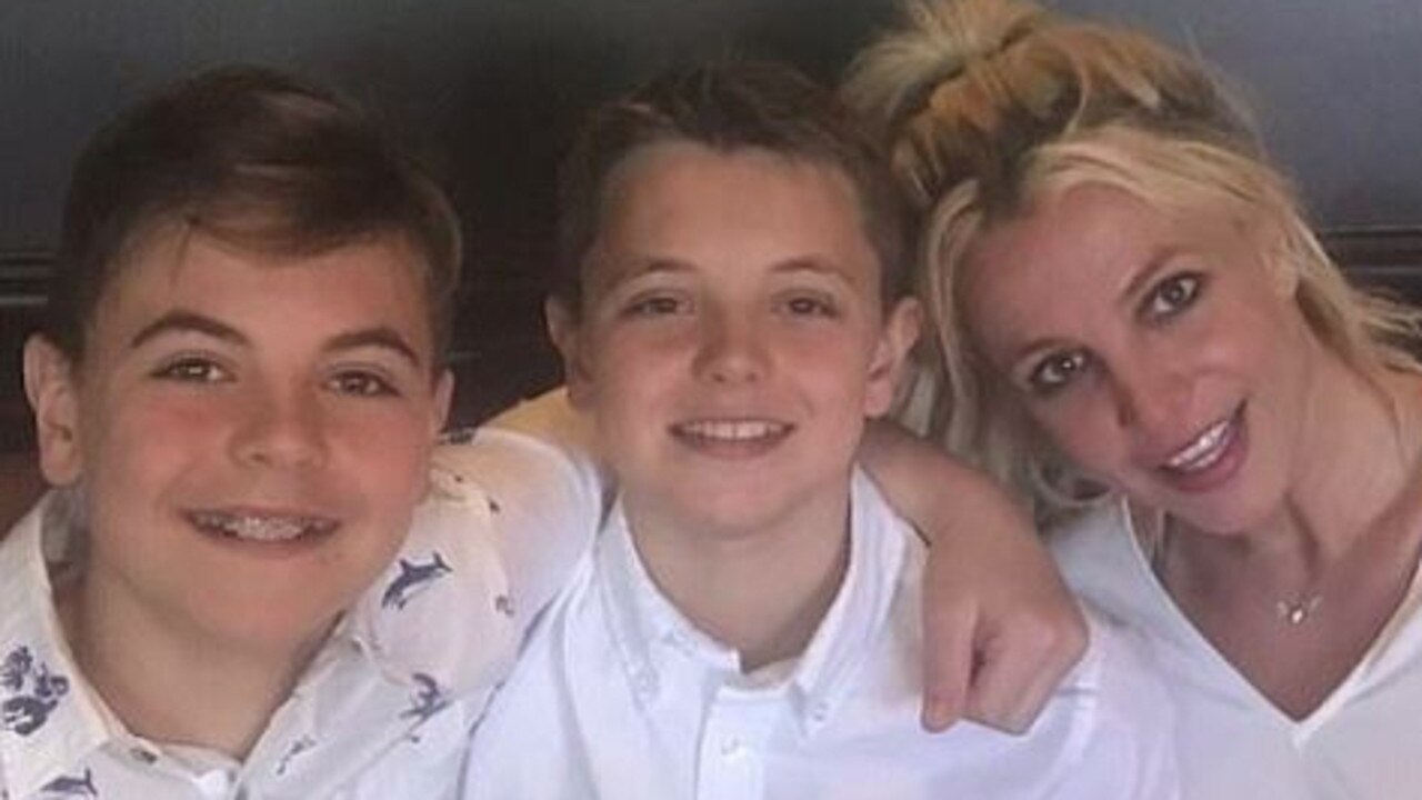 Britney Spears with sons, Jayden and Sean. Picture: Instagram.