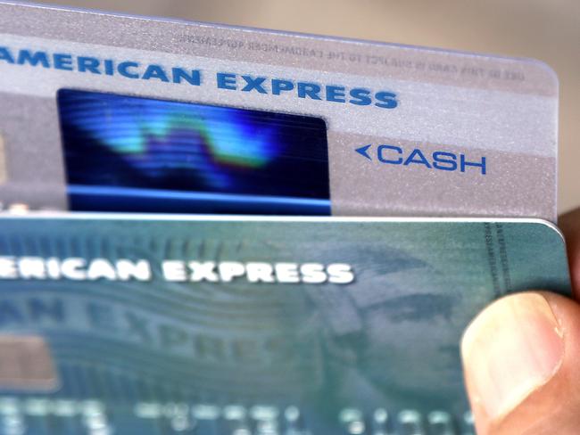 FILE - In this Monday, July 18, 2016, file photo, American Express credit cards are photographed in North Andover, Mass. American Express Co. reports financial results Thursday, Jan. 17, 2019. (AP Photo/Elise Amendola, File)