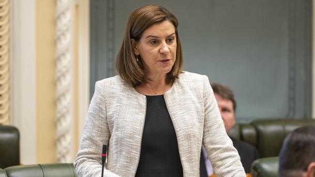 Queensland Opposition Leader Deb Frecklington during Question Time at Parliament House. (AAP Image/Glenn Hunt)