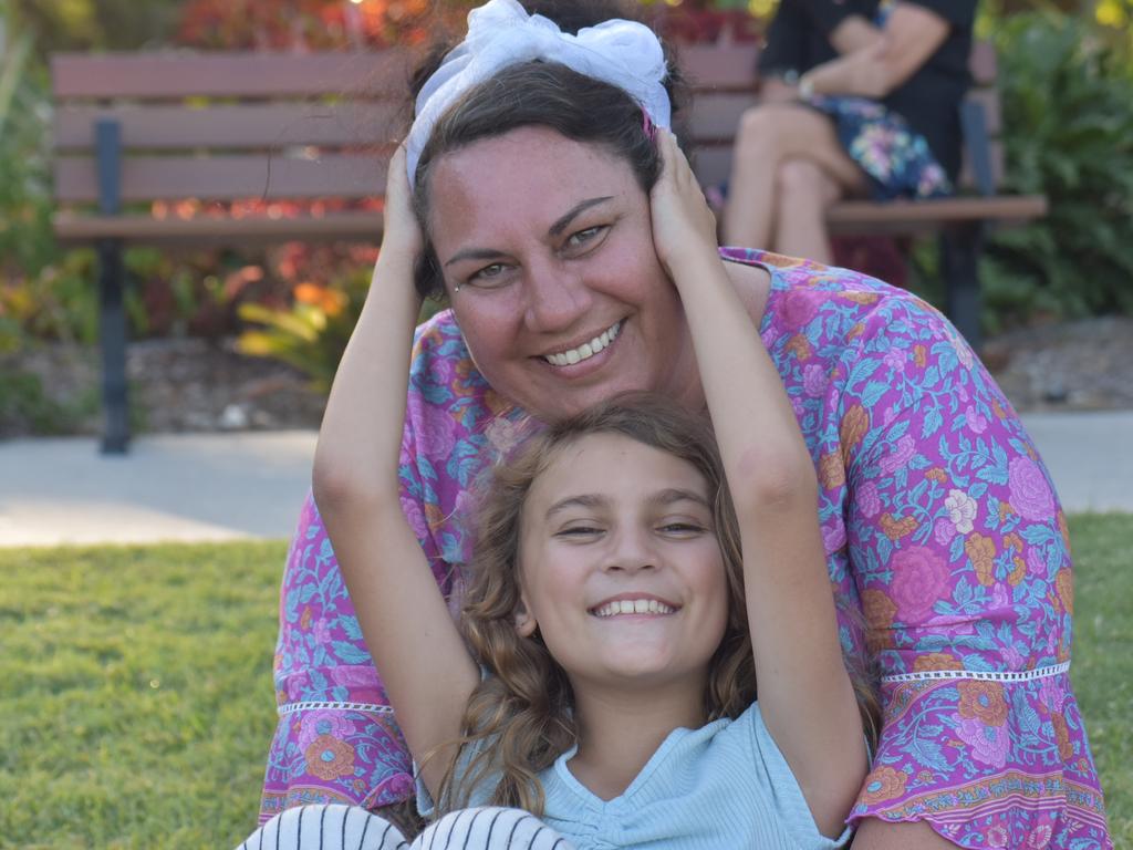 Ellie Davis and her mum Sacha at the Mackay Rainbow Pride Family Day, October 16, 2021. Picture: Lillian Watkins