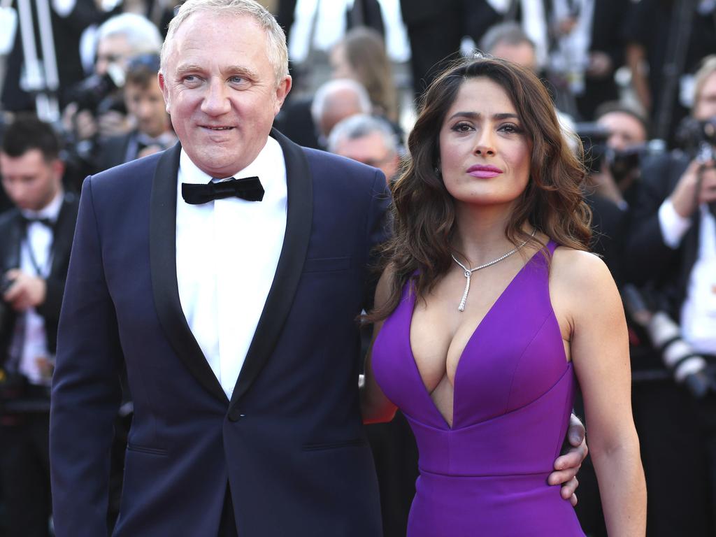 Francois-Henri Pinault with his wife Salma Hayek. Picture: Thibault Camus/AP