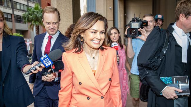 Lisa Wilkinson arrives at the Federal Court in Sydney. Picture: NCA NewsWire / Christian Gilles