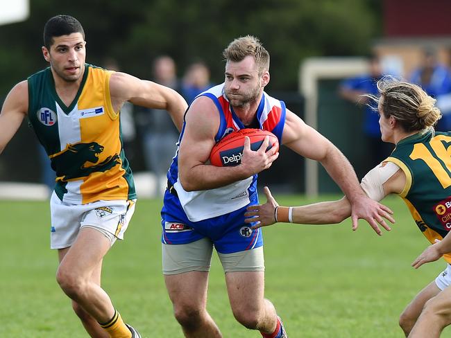 NFL footy: West Preston-Lakeside V Northcote Park. West Preston-Lakeside's Michael Batey. Picture: Josie Hayden