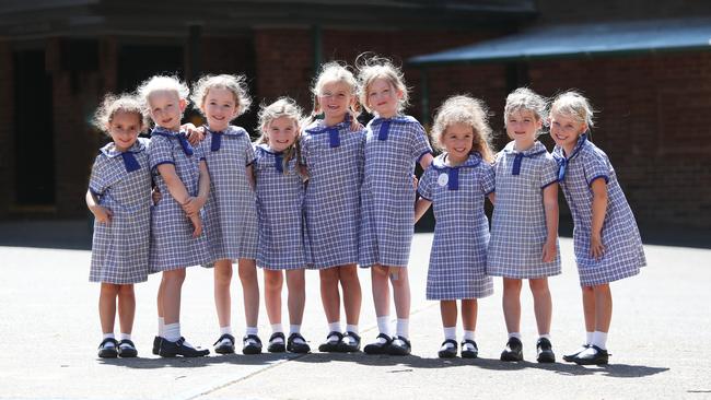 What a bunch! KS students pictured at Woodport Public School. Picture: Sue Graham