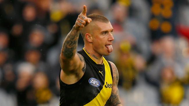 Dustin Martin dictates where he plays, according to Damien. Picture: Getty Images