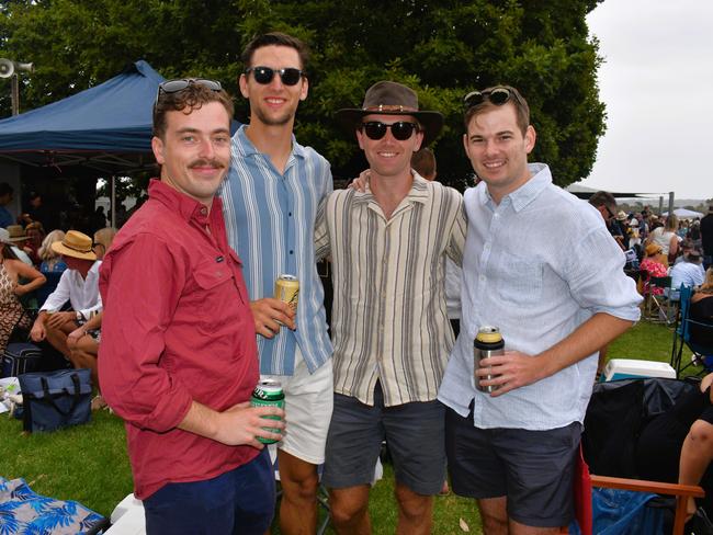 Jeff Walker, Daniel Wood, Blake Hillman and Tom Rodgers at the Alex Scott &amp; Staff Woolamai Cup on Saturday, February 8, 2025. Picture: Jack Colantuono