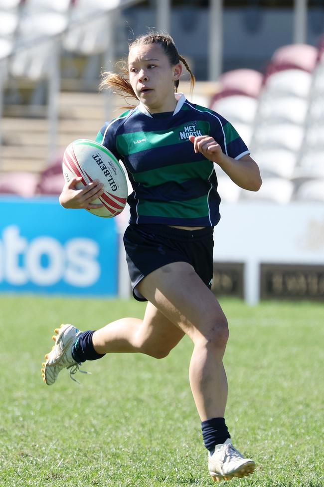 Girls rugby 7s schoolgirls state championship, Ballymore Stadium, Herston. Picture: Liam Kidston