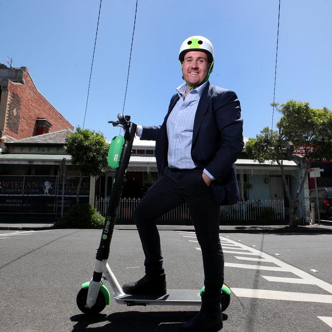 Lime Scooters’ Mitchell Price. Picture: David Geraghty