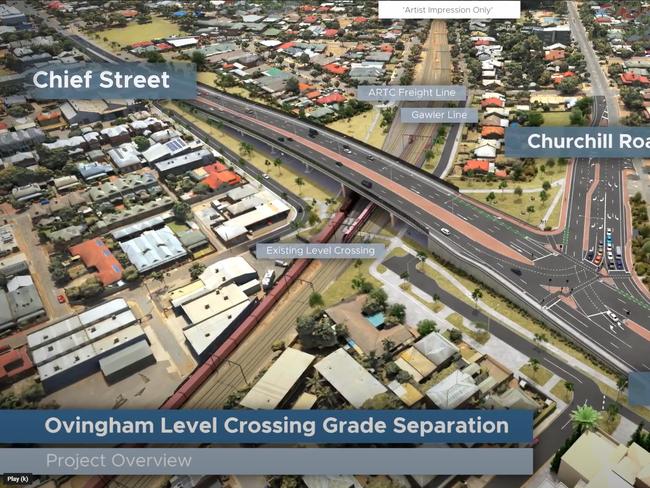 Rail line under Torrens Rd would cost 109 properties