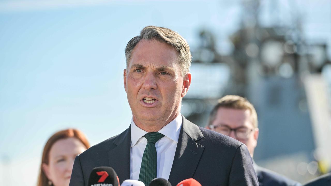 Defence Minister Richard Marles says decisions about going to war are a matter for the government of the time, and denied Australia had made a commitment to follow the US to war with China. Picture: NCA NewsWire / Brenton Edwards