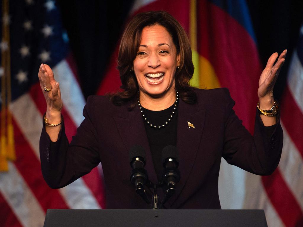 TOPSHOT - US Vice President Kamala Harris speaks to supporters during a campaign rally at Reelworks in Denver, Colorado, on March 12, 2024. Harris is on a four-state swing after President Bidenâs State of the Union address, discussing the Biden Administrationâs historic investments in supporting small businesses, advancing economic opportunity, and building a strong economy for all Americans. (Photo by Jason Connolly / AFP)