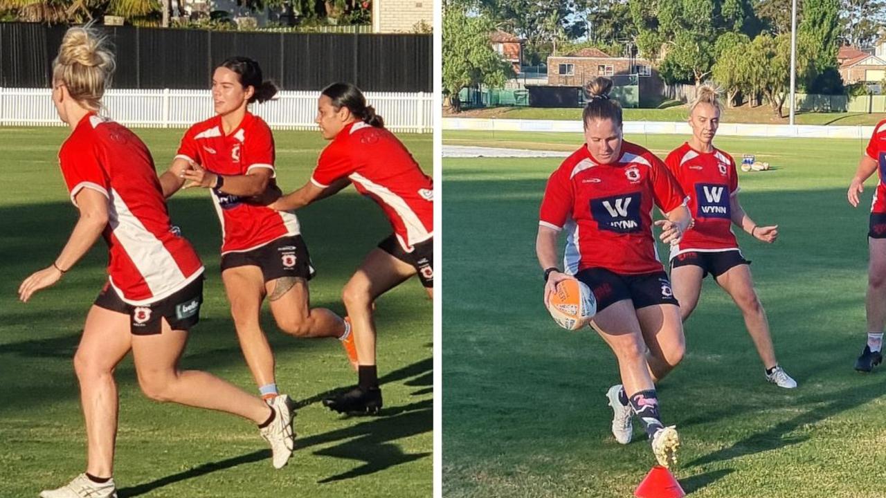 Left, Taimani Kolomaka, right, Georgia Edwards of St George in the NSW Women's Premiership. Photo: Contributed