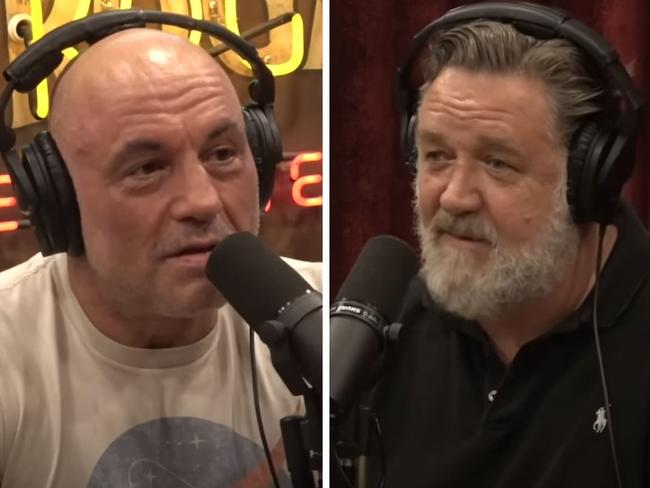 Russell Crowe shared an interesting detail about Joe Rogan's popular podcast. Picture: YouTube