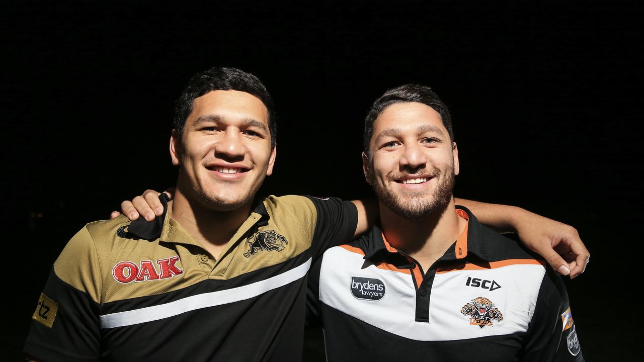 Brothers Dallin and Malakai Watene Zelezniak will play against each other in the NRL this Sunday. Picture: Dylan Robinson