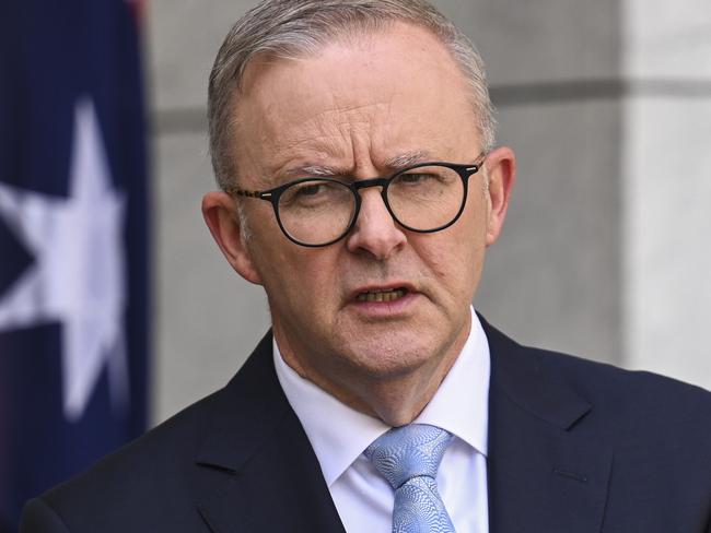 CANBERRA, AUSTRALIA - FEBRUARY 28:  Prime Minister Anthony Albanese and Treasurer Jim Chalmers hold a press conference at Parliament house in Canberra. Picture: NCA NewsWire / Martin Ollman