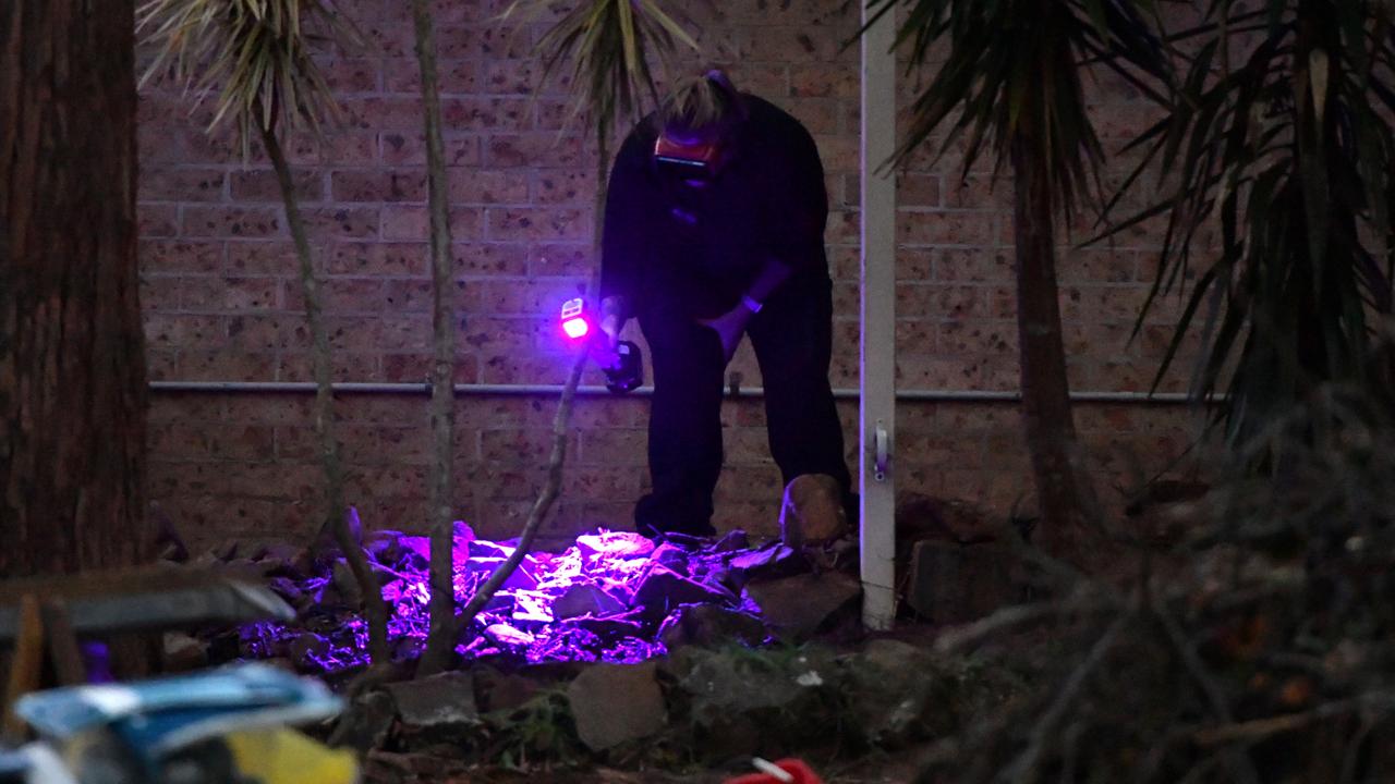 Forensic services use luminol and a blue light to look for blood traces. Picture: AAP Image/Mick Tsikas