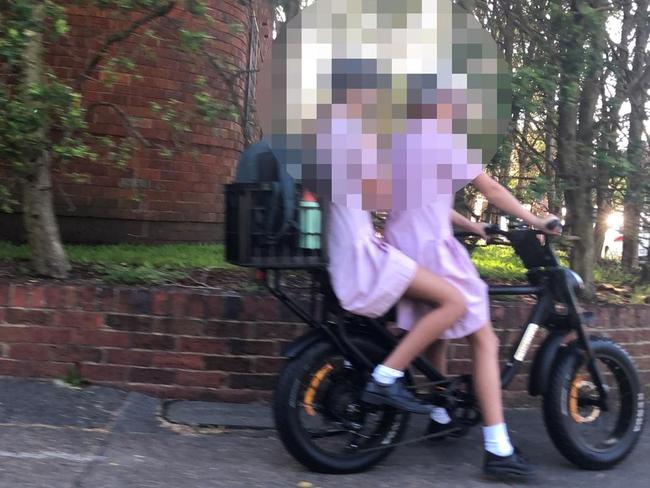 Secondary school students on an e-bike at Queenscliff. Riders aged under 16 were the most complained about in the council’s safety audit and survey. Picture: Jim O'Rourke