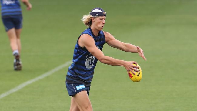 Sam De Koning is a rare defensive rookie likely to play in Round 1. Picture: Peter Ristevski