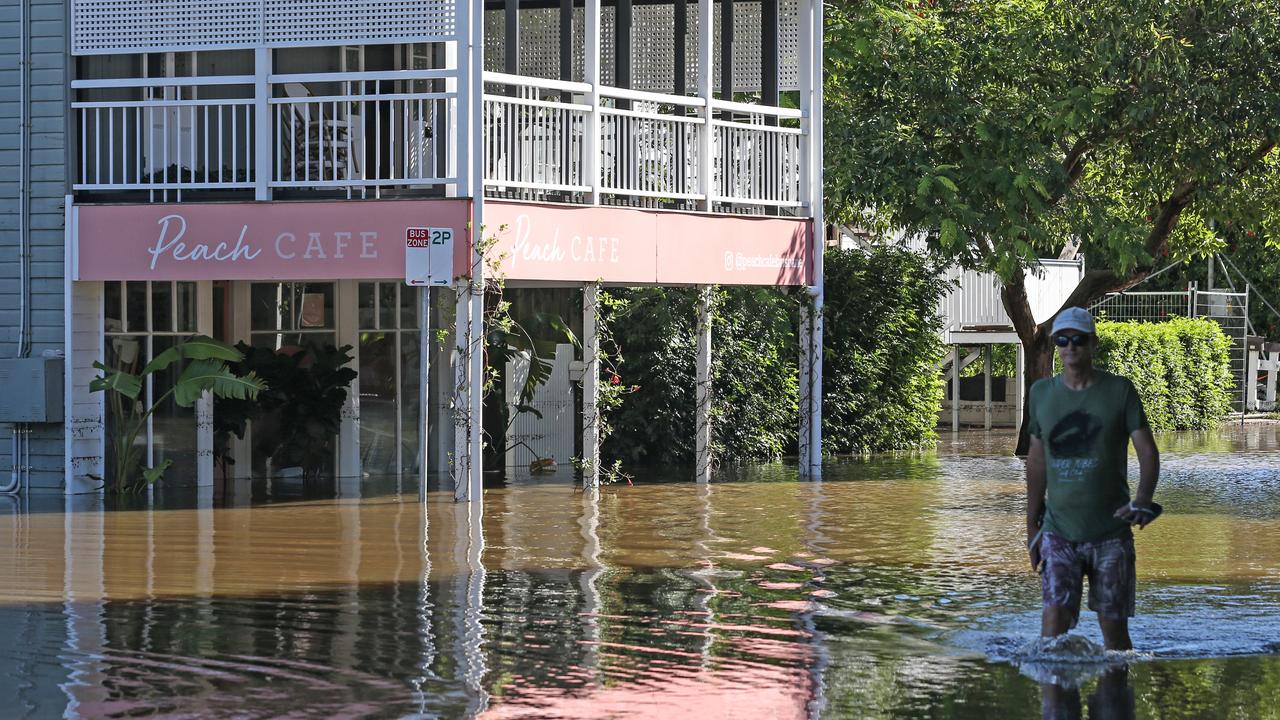 Peach Cafe on Haig Rd, Paddington, on Tuesday morning. Picture: Zak Simmonds