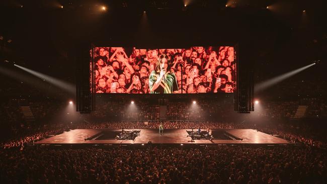 Billie Eilish performing at Brisbane Entertainment Centre on Tuesday, 18 February 2025. Picture: Henry Wu