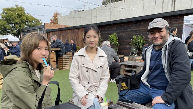 Alannah, Alisha and Ian Lim at the 2023 Mould Cheese Festival in Melbourne. Picture: Athos Sirianos.