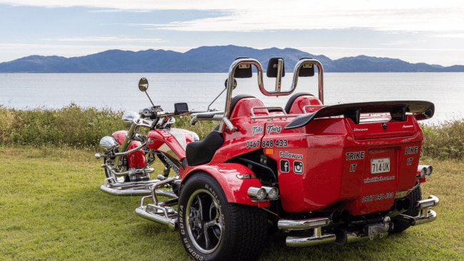 3. Trike it like you mean it For an adrenaline rush like no other, Trike it Like It offers a thrilling ride through Townsville's streets on a powerful open-air trike built for two passengers in absolute comfort. Buckle up because there's no better way to see the sights.Picture: Trike It Like It